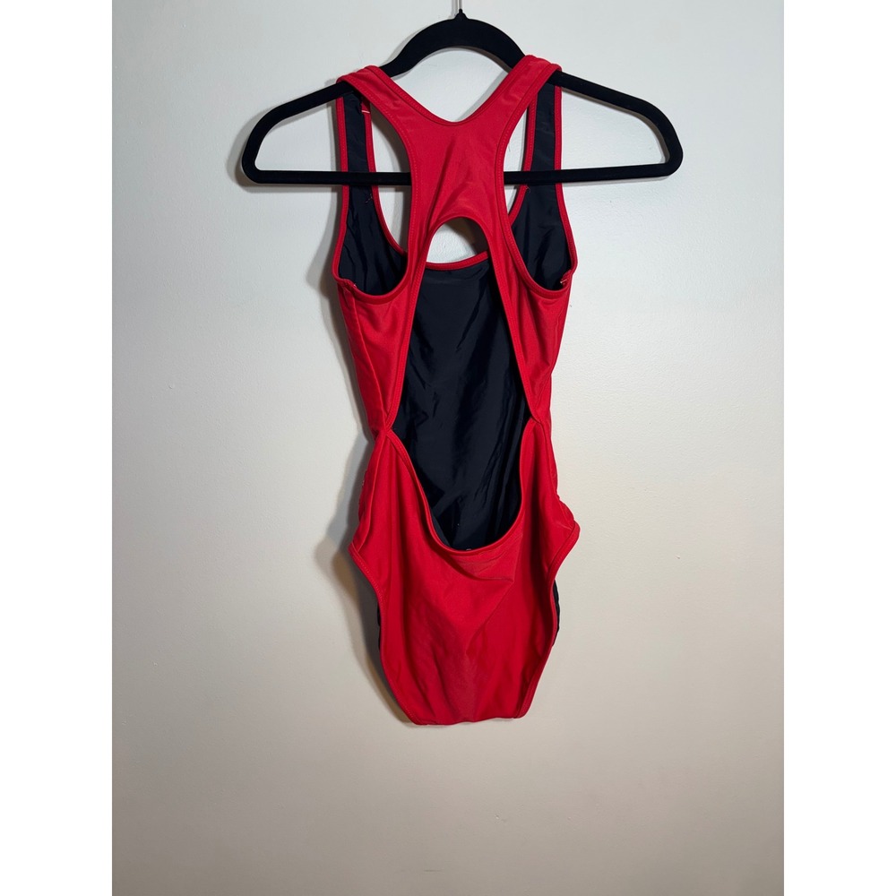 IZOD Women's Red Lifeguard Swimsuit Disney World‎ Patch Racerback Size M - Picture 2 of 3